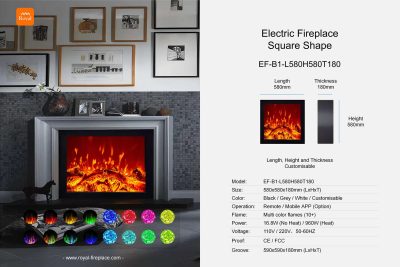 Royal product size electric fireplace ef b1 1 l580h580t180 square shape en 1.jpg