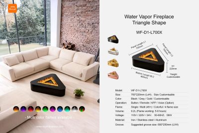 Royal product size water vapor fireplace wf d1 1 l700 triangular shape en 1.jpg