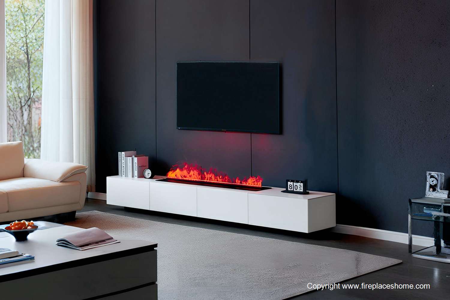 Slide fireplace cabinet series show 3 1